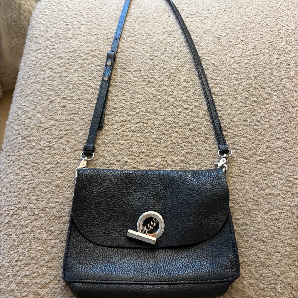 Botkier Black Crossbody Bag with Silver Accents